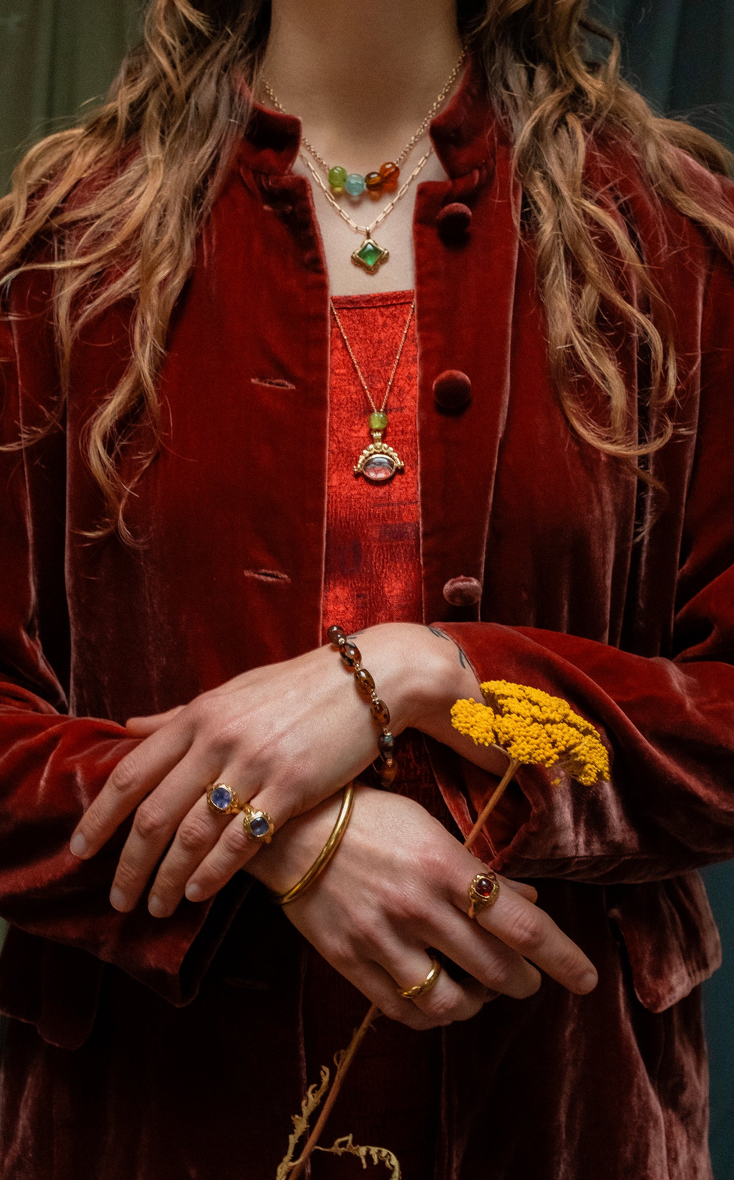 Bora Bead - Brown Olive Tourmaline