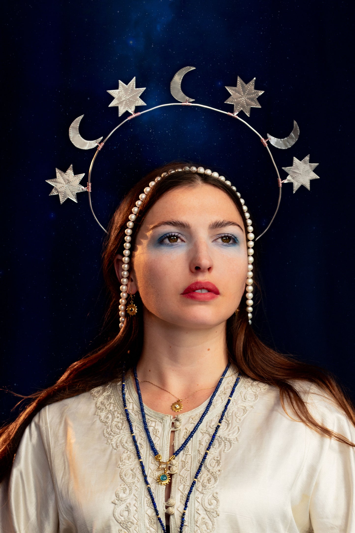 Aurora earring - pink garnet