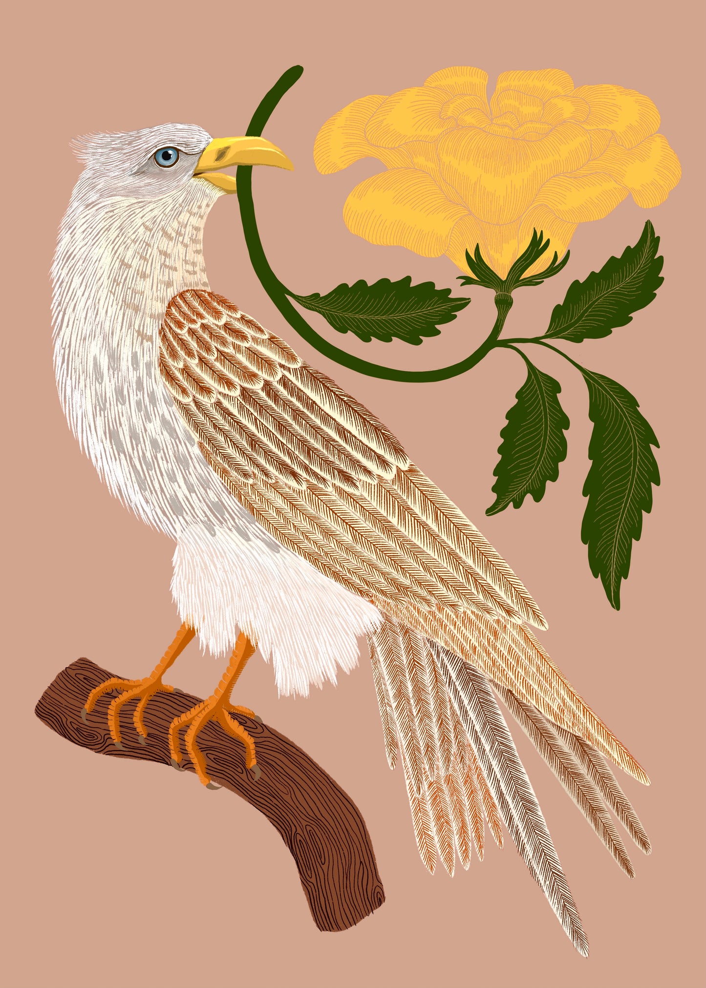 The Flower & Bird Print A3