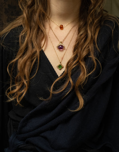 Oriel Spinner Pendant - gemstone bead