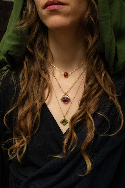 Oriel Spinner Pendant - gemstone bead