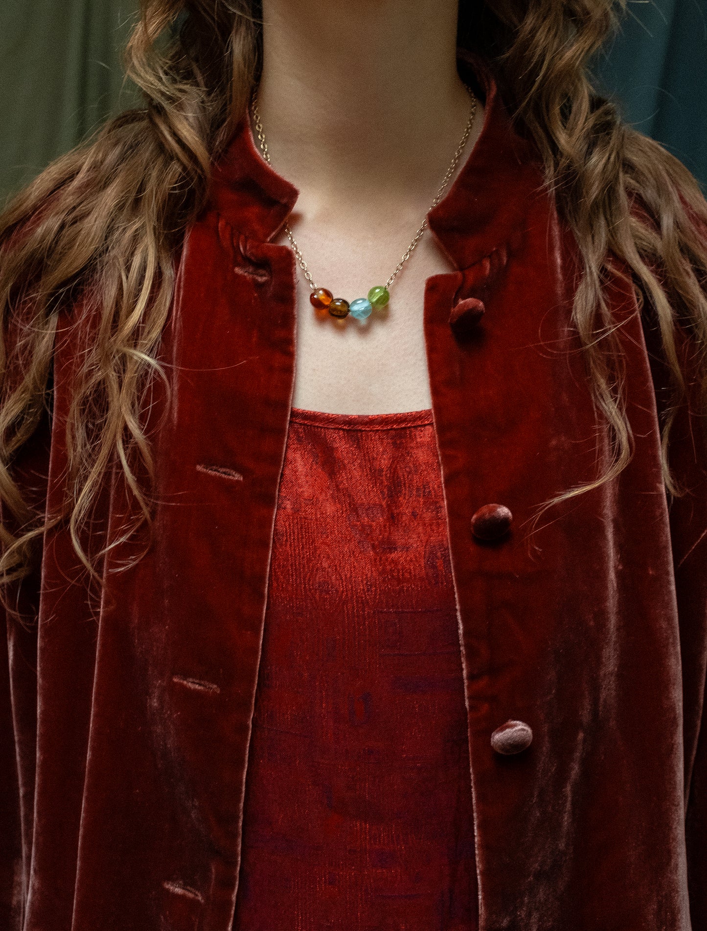 Bora Bead - Green Garnet