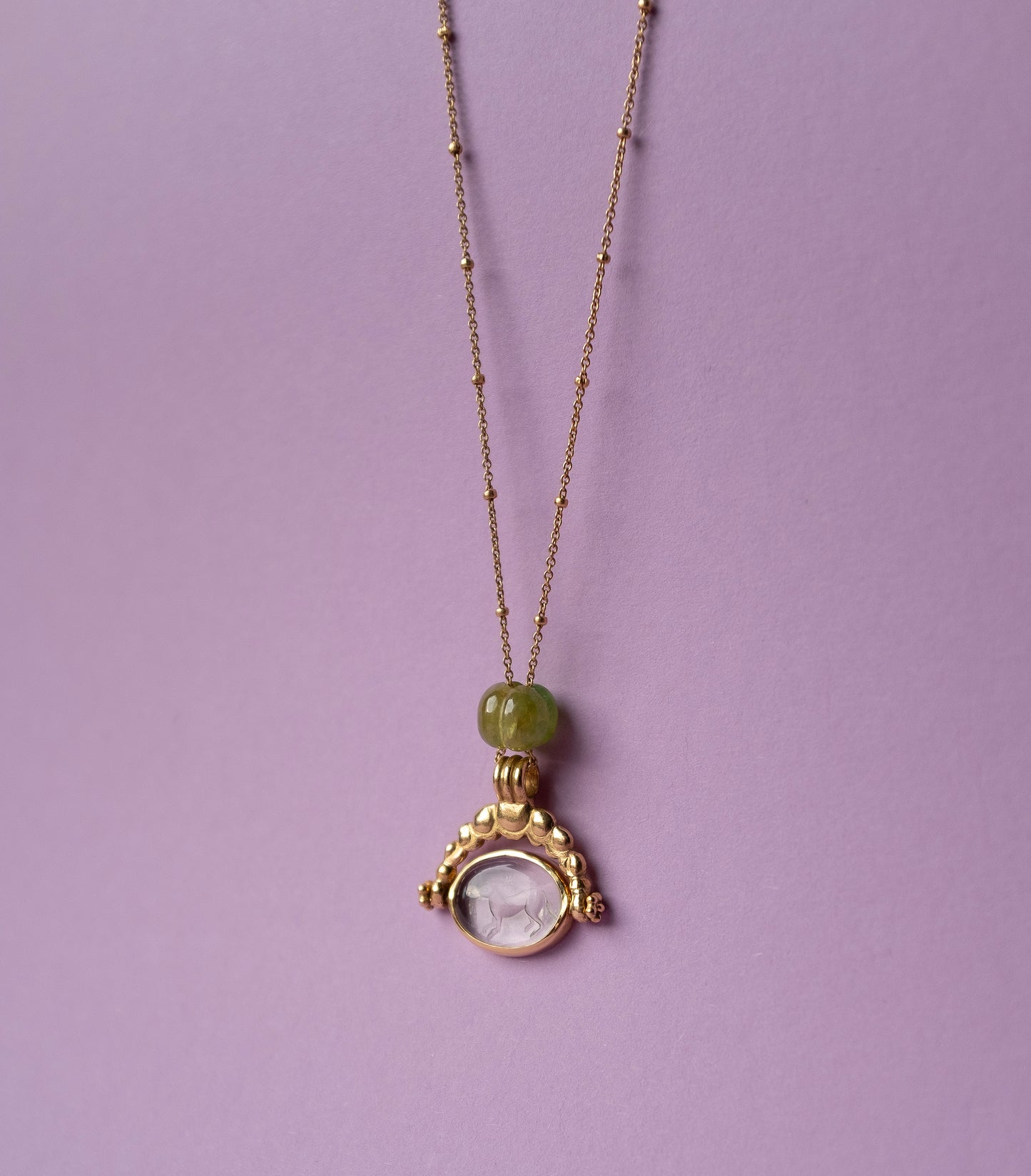 Bora Bead - Green Garnet