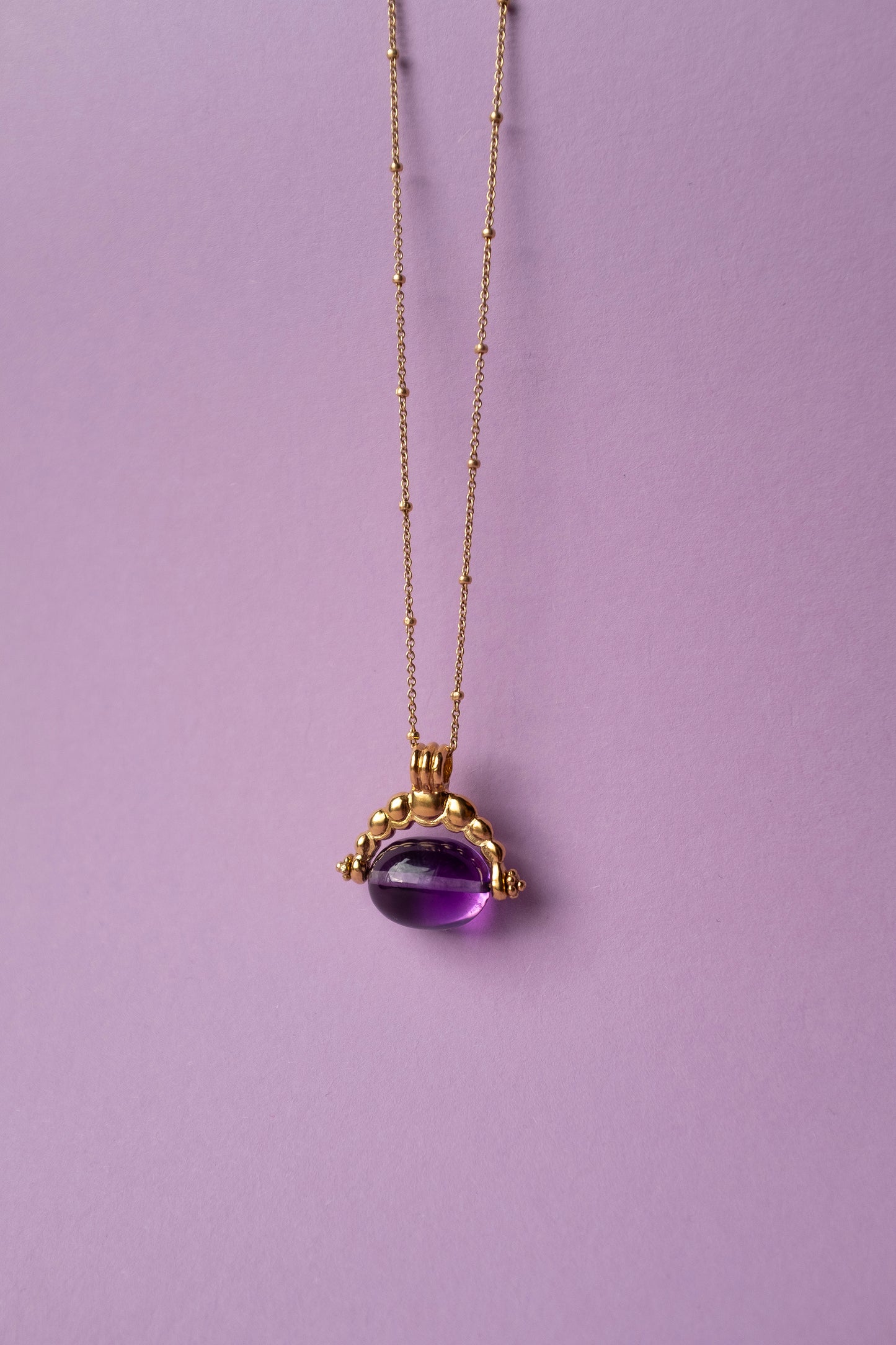 Oriel Spinner Pendant - gemstone bead