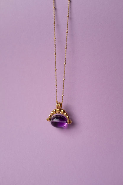 Oriel Spinner Pendant - gemstone bead