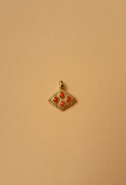 Fyra Pendant - 18k Antique Coral