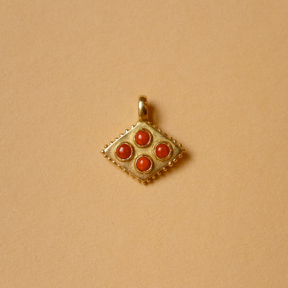 Fyra Pendant - 18k Antique Coral