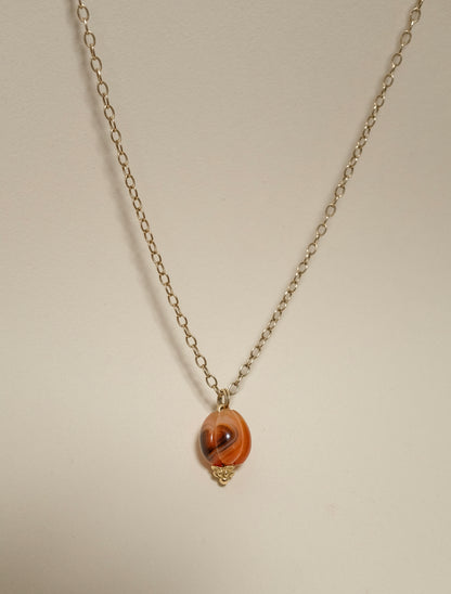 Bora Bead - Red Agate Drop