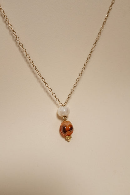Bora Bead - Red Agate Drop