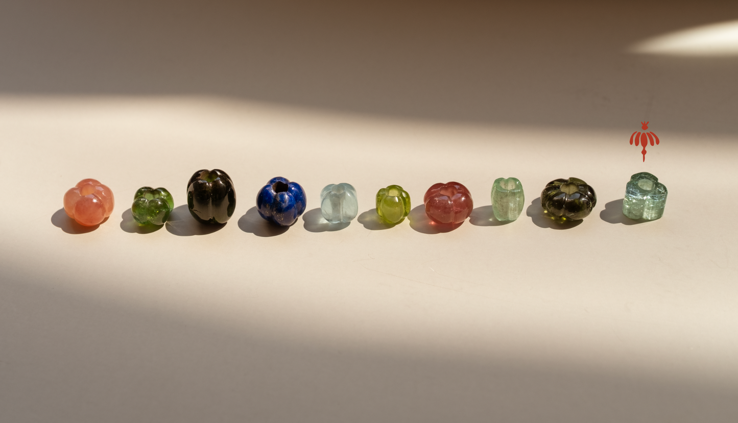 Bora Bead - Tourmaline trifold shaped