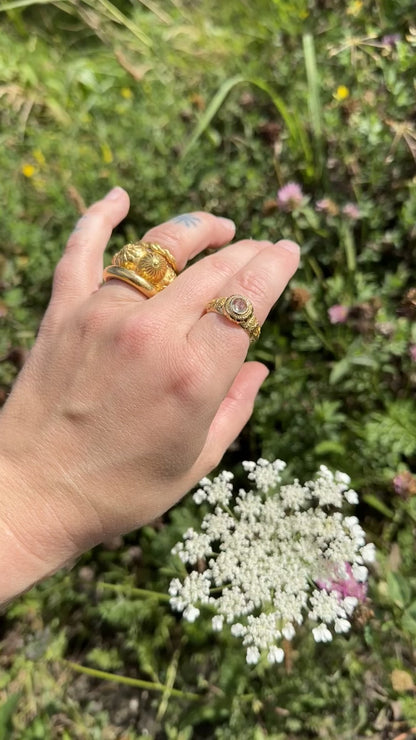 Elfin Circus Ring + Rose-cut Sapphire
